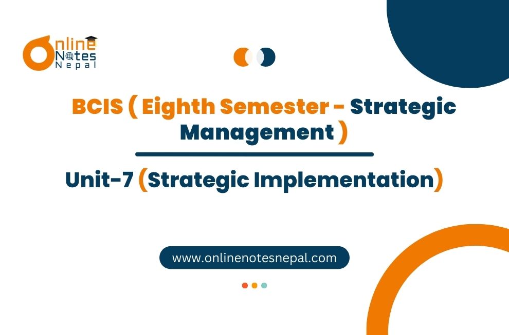 Unit VII: Strategic Implementation